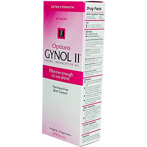Options Gynol II Vagina Contraceptive Jelly Extra Strength - 2.85 oz, Pack of 4