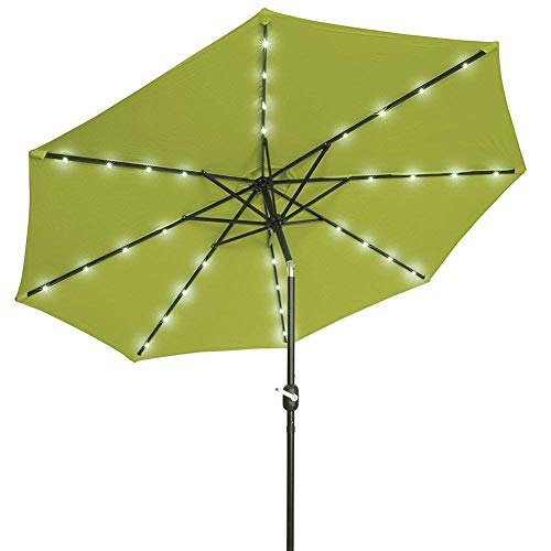 Parasol LED solaire contre la chaleur et le manque d'éclairage extérieur