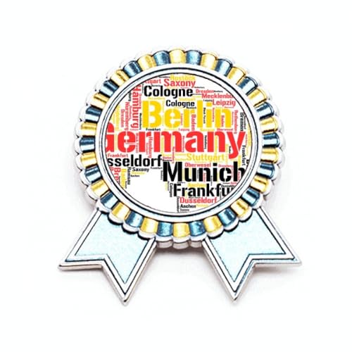 Broche carte d'Allemagne en métal de taille M aux finitions soignées