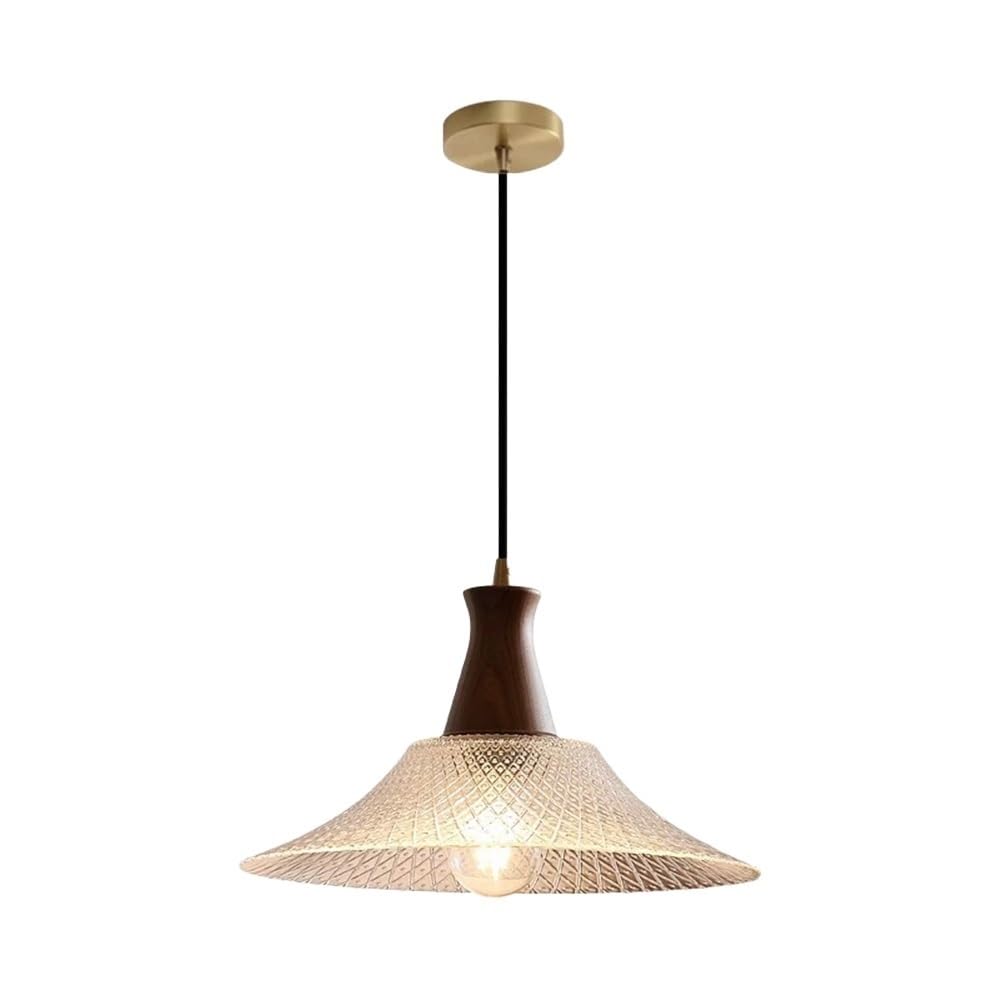 Lámpara rústica E27 de madera para iluminar comedores oscuros 8