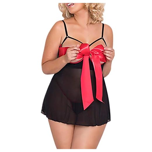 Bwer Lencería L-5XL de Talla Grande para Mujer, Ropa Interior Transparente de Malla Sexy, Ropa de Dormir para Mujer, lencería erótica Babydoll, Tanga, Amarillo, L