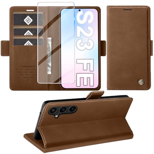 Housse Samsung Galaxy S23 FE marron idéale pour voyager léger avec cartes