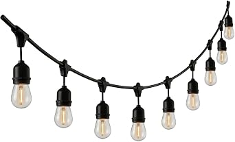 Sarmaşık 10 Ampullü LED Cata Dış Mekan Aydınlatma Seti - 5 Metre IP44 Suya Dayanıklı - 3200K Gün Işığı E27 Duy - Bahçe, Teras ve Dekoratif Organizasyon Işıklandırma (Ampuller Dahil) [Enerji Sınıfı F]