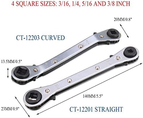 Miniatura 5 de Caja doble llave de trinquete herramienta de refrigeración Aire acondicionado 316 14 516 DE (A)
