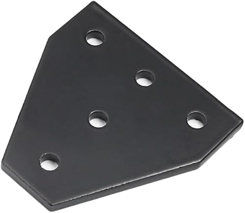 Miniatura 5 de Aicosineg Placa de unión exterior de aleación de aluminio en forma de T de 2.36 x 2.36 x 0.16 pulgadas (largo x ancho x alto) con herrajes de