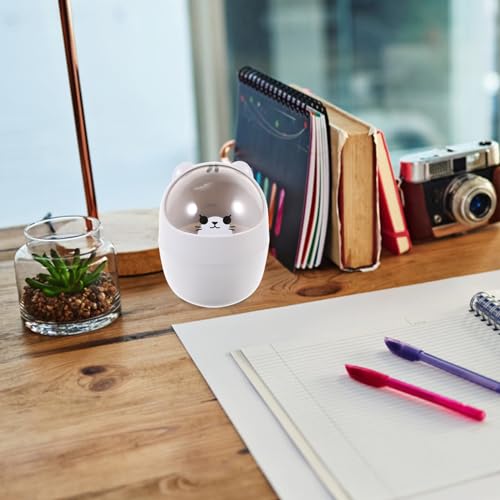 Image of LIFKOME Mini Trash can with Swing Lid Small Garbage Bin Desktop Wastebasket R密Container for Office Bathroom Kitchen Bedroom