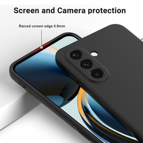 Image of Back Cover Compatible with Samsung Galaxy A57 5G | Full Camera Protection | Premium Liquid Silicon Case | Flexible Bumper Case for Samsung Galaxy A57 5G (Black)