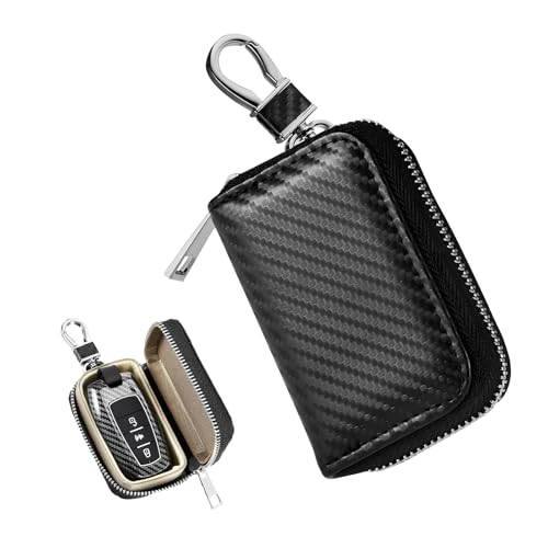 VCYOPN Faraday Bag for Car Keys, Anti-Theft Carbon Fiber Signal Blocking Bag Auto Key Case Protector, Waterproof RFID Signal Blocking Shielding Pouch Faraday Key Fob Cage