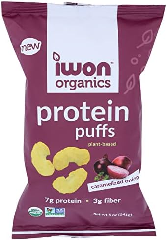 Iwon Organics Organic Caramelized Onion Protein Puffs, 5 OZ