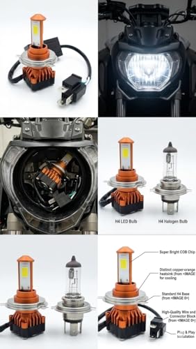 Generic CYT H4 LED Motorcycle Headlight Bulb 40W Orange - Image 6