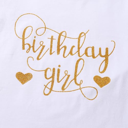 Image of LYSMuch Toddler Girls Long-Sleeve Birthday Outfits Shirt