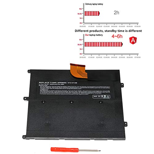 Lqm® 11.1V 3000Mah New Laptop Battery For Dell Vostro V13 V130 V1300 V13Z, Fit Part Number: 0449Tx 0Ntg4J 0Prw6G Prw6G T1G6P #TOP5