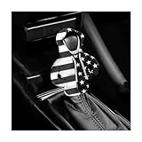 Bittwee Car Gear Shift Knob Hoodie, American US Flag Mini Sweater Gear Lever Cover, Cute Funny Vehicle Protector Decoration Accessories, Universal for Most Cars, SUVs, RVs（Black/L+R）