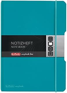 herlitz Notatnik flex, PP, A5, 40 arkuszy w kratkę, motyw: Smiley Black & Yellow Stripes