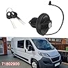 Zilimontt Car Fuel Tank Cap with Lock Security System 2 Keys Compatible with for Fiat Ducato 2006-Up Boxer Relay for Jumper Replacement Part 71802900 Black ABS Material #5