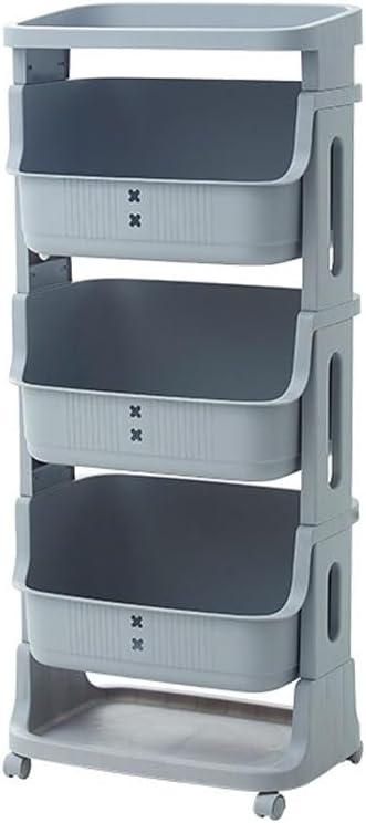 CHICKEN Pot and Pan Organizer Storage Rack Suitable for Bathroom, Bedroom, Bedside, Kitchen, Vegetable Storage Rack, Bathroom Multi-Layer Storage Rack Kitchen Organizers and Storage(Color:B)