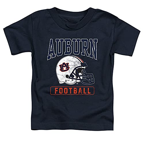 Auburn University Official Football Helmet Unisex Toddler T Shirt,Navy, 4