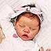 FDGBCF Reborn Baby Dolls Ragazza Silicone Corpo Pieno Realistico Ragazza Addormentata 18" Bambole Neonato Guarda Real Baby Doll Lavabile Occhi Chiusi con Vestiti e Accessori Regalo