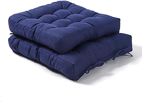 Trendcode Rocking Chair Cushion Non-Slip Glider Rocker Replacement Cushions Set with 6 Ties XL (Blue)