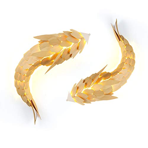 INJUICY Appliques de Type Bougeoir en Bois de Poisson, Applique Murale Art de Carpe Japonaise pour Salon Modèle Chambre Magasin Hôtel Villa Restaurant Salle de Mariage Décor (Longueur: 120 cm) - Image 4