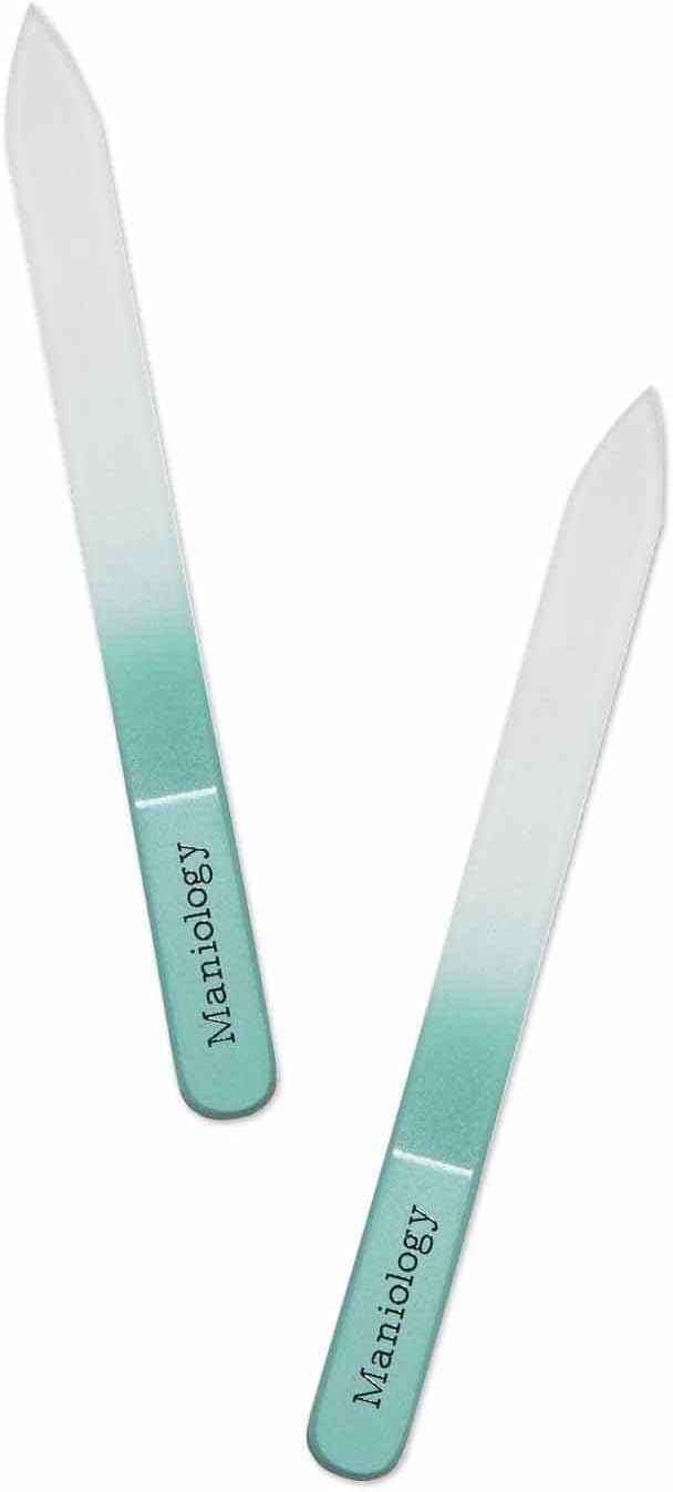 Maniology Glass Nail Files with Protective Sleeves, Nail Care Tool Accessories