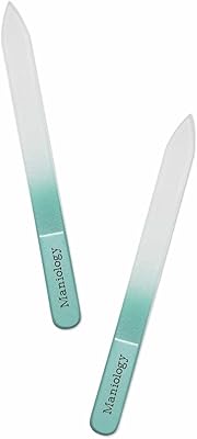 Maniology Glass Nail Files with Protective Sleeves, Nail Care Tool Accessories