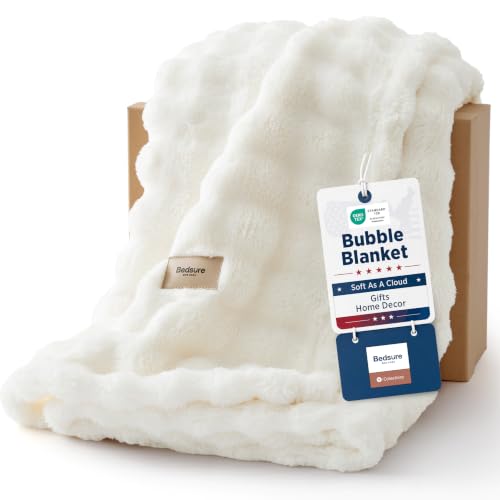 Bedsure Cloud Bubble Blanket Soft Cozy Throw Off White 50 60 - image 1