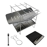 voocye 焚き火台 コンパクト キャンプ用品 ソロ バーベキュー たき火台 折りたたみ式 軽量 焚火台 炊き火台 ステンレス鋼 収納袋付き