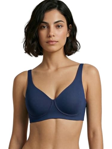 Image of Enamor Bamboo Cotton IO05, Plunge, Everyday Women's T-Shirt Bra - 3X Softer, 4X More Absorbent & Antimicrobial, Padded, Wirefree, High Coverage