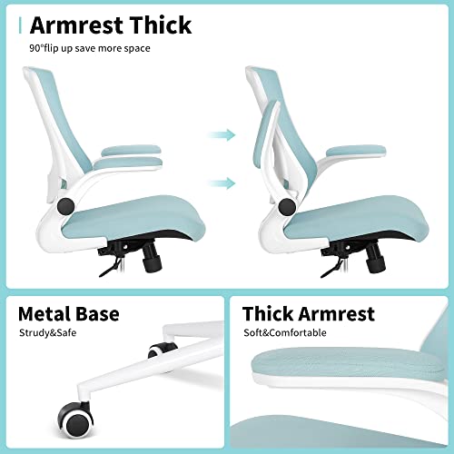 Misolant Desk Chair, Comfortable Office Chair, Ergonomic Chair, Mesh Office Chair With Adjustable Lumbar Support And Flip Up Armrest, Recline Office Chair Ergonomic Desk Chair #TOP4