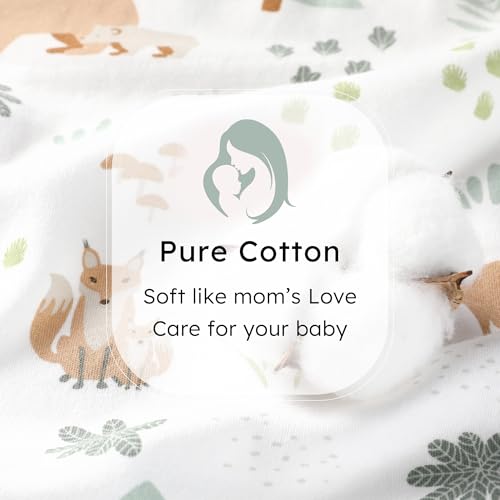 Image of Baby Sleep Sack 0-6 months, 100% Cotton Sleeping Sack for Newborn and Infant, 3 Pack Baby Wearable Blanket, 0.5 Tog Lightweight Double Zipper Sleep Bag Small Green Forest Bear