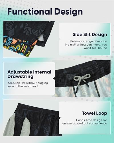 Image of maamgic Mens Workout Shorts 2 in 1 Stretch 5 inch / 7 inch Gym Shorts Running Shorts with Compression Liner Zip Pocket
