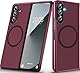Magnetisch Handyhülle für Samsung Galaxy Z Fold 7 Hülle für Mag-Safe Folable Matt PC Hartschale Galaxy Z Fold 7 Handytasche Case Dünn Schlank Robuste Stoßfest Schutzhülle für Samsung Fold7 (Rotwein)