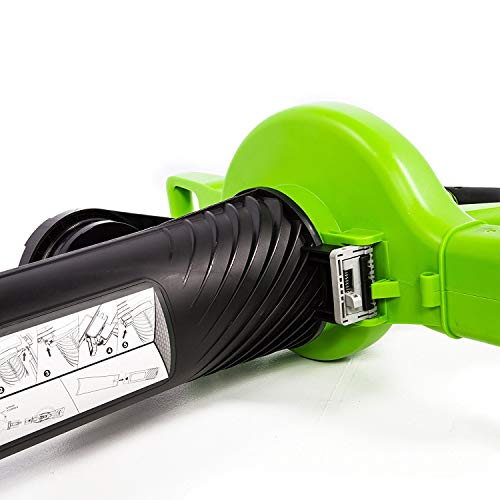 Greenworks 12 Amp Corded 2-Speed Leaf Blower/Vacuum, 270MPH-400CFM, BLV12B00