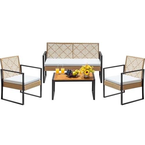 Greesum 4 Piece Bistro Set Outdoor Patio Furniture Sets with