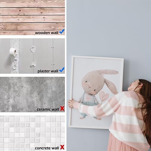 Image of 314 pcs Picture Hanging Kit, Picture Hanger Set, Heavy Picture Hanging Hooks for Drywall, Metal Picture Hooks with Nails, Hanging Wire Sawtooth etc