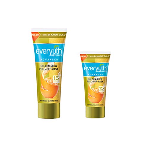 EVERYUTH NATURALS GOLDEN GLOW PEEL OFF MASK 50 GM + GOLDEN GLOW PEEL OFF MASK 90 GM
