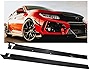 RoyalParts Pair Side Skirts for 2016-2019 Civic Sedan 4-Door DX/EX/LX/SI Model Type-R Style ABS Rocker Panels Side Part, Black
