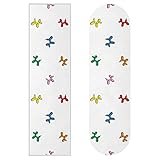Cinta antideslizante con patrón de perros con diseño de globo repetitivo para patineta, patineta, longboard, pedal, escaleras, 2 unidades