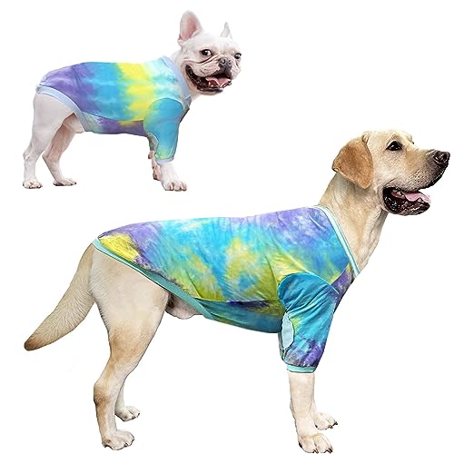 PriPre-Tie-Dye-Dog-Clothes-for-Large-Dogs-Small-Medium-Breathable-Cotton-Dog-Shirt-Dog-Pajamas-Big-Dogs-Boy-Girl-XL