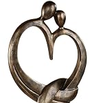 Touch of Class Everlasting Love Sculpture Bronze One Size, Crafted from Resin, Measures 20 inches in Height - Modern Decorative Sculptures for Table, Wedding, Anniversary - Sign of I Love You Statue - Image 4
