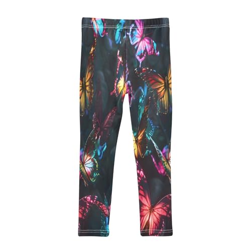 Bolaz Toddler Girls Leggings Printed Yoga Pants Leggings Colorful Glowing Butterflies for Kids2