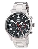 GEHÄUSE AUS EDELSTAHL: Das Gehäuse aus Edelstahl ist robust und verleiht der Uhr einen edlen, silberfarbenen Glanz.