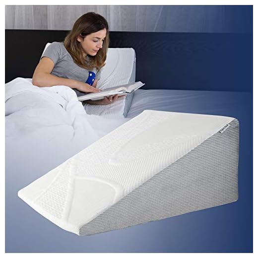 Perfect Cloud 12-Inch Memory Foam Wedge Bed Pillow for Sleeping - for Acid Reflux, Heartburn, GERD, and Snoring