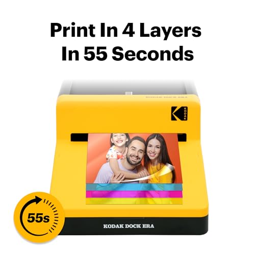 Image of KODAK Dock ERA 4x6 Photo Printer, Smartphone Docking, 4PASS, 50 Sheets