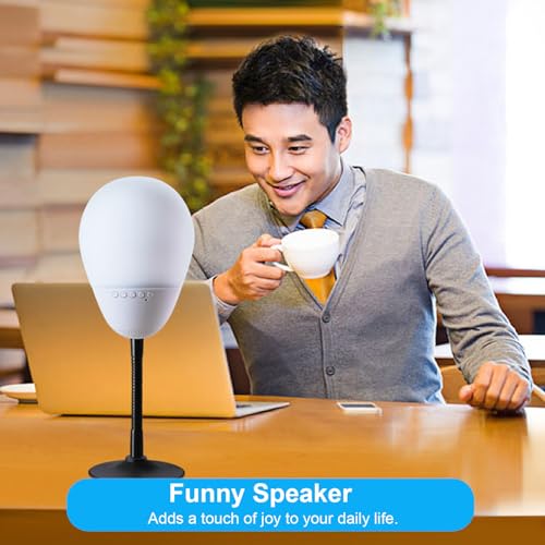 Luocute Silicone BT Speaker Light, Color Changing Mood Lamp with 10+ Sound Effects and BT5.0 Wireless Connectivity, 1500mAh Rechargeable Battery, for Home Bedroom Travel Party Decor (White) - Image 7