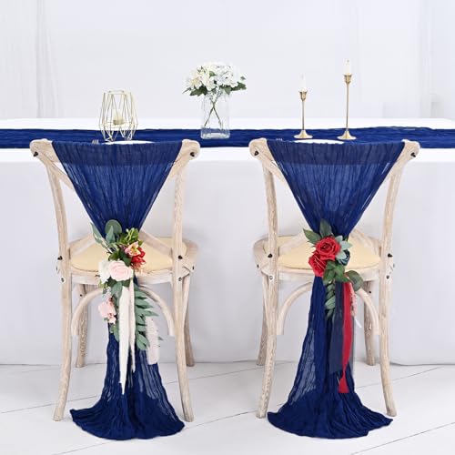 Chemin de table bleu roi étamine deco de table anniversaire - 6