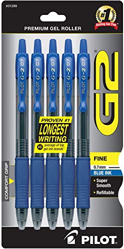 Bolígrafos gel Pilot G2 Premium retractiles azul pack 6 miniatura 1