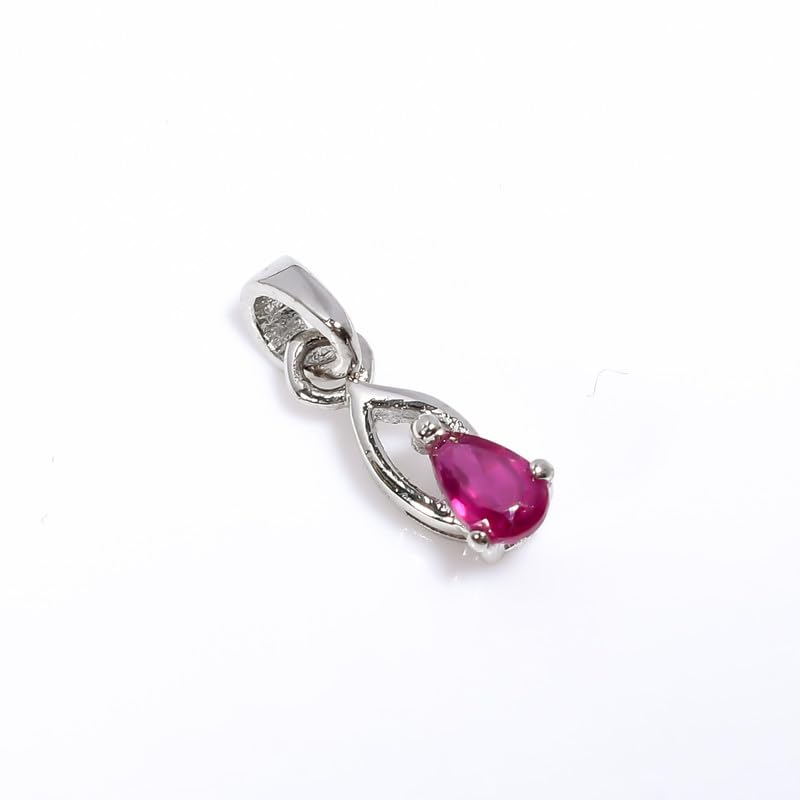 Pendentif quartz rubis argent 925 HIMALYA, le cadeau bohème idéal