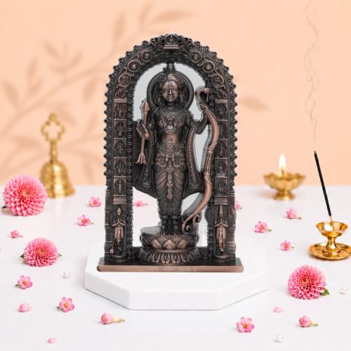 Image of Artbiz Metal Collection Ram Lalla Murti | 6 Inch Copper Lord Ram Idol for Home Temple | Ayodhya Shri Ram Statue | Metal Murti for Mandir, Office & Home Decor | Spiritual Gift Item (Copper)